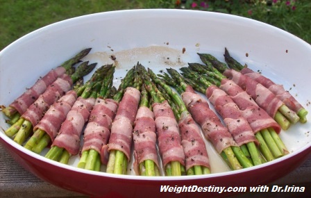 Low GI recipes,Wrapped Asparagus Appetizers,recipes for asparagus,healthy appetizers