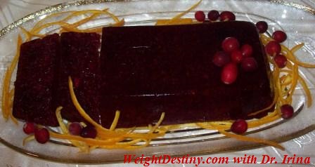 cranberry-terrine. Low GI healthy desserts