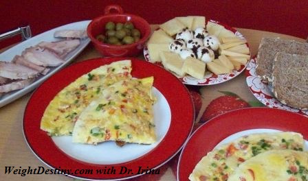 Cheese Vegetables Omelet is perfect Low Glycemic breakfast, lunch, light dinner