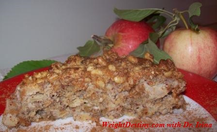 Low Glycemic Index recipes_Easy Healthy Desserts_Apple Walnuts cake