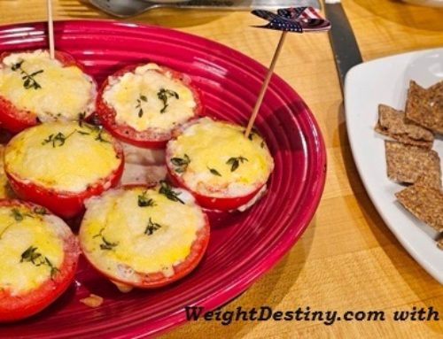 TOMATO CUPS with EGG-CHEESE STUFFING and SALSA