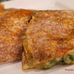 QUESADILLA with zucchini and Bella mushrooms made with sprouted Ezekiel tortillas