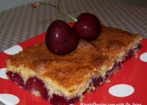 Cherry cake light sugar-free gluten-free_Low GI recipes_Healthy desserts