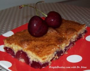 Cherry cake light sugar-free gluten-free_Low GI recipes_Healthy desserts