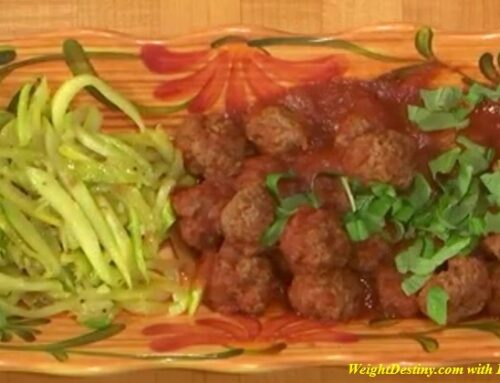MEATBALLS with ZUCCHINI NOODLES