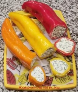 Peppers-stuffed-cheese-greens-garlic_Low-GI-appetizers