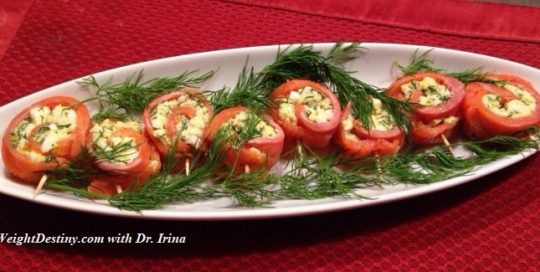 Smoked salmon roulades_Low GI recipes_Healthy appetizers
