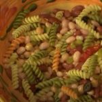 TRICOLOR PASTA SALAD WITH MARINATED VEGGIES and BEANS