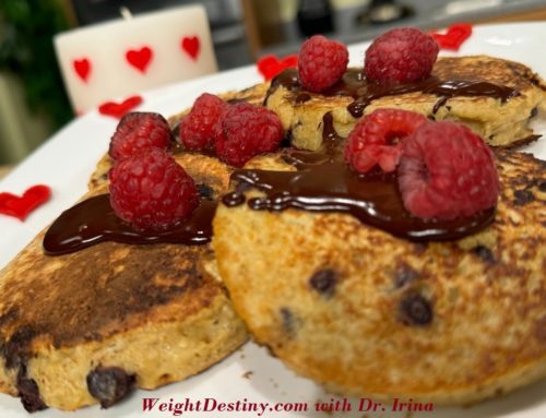 PANCAKES with CHOCOLATE CHIPS for Valentine’s Day