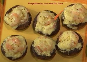 MUSHROOMS STUFFED WITH SHRIMPS low GI appetizer