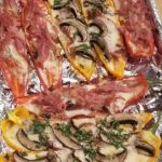 PIMENTOS PEPPERS ROASTED WITH TOMATOES, PROSCIUTTO, AND MUSHROOMS